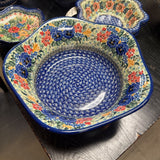 Polish Pottery Unikat Wavy Footed Bowl