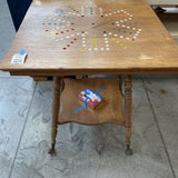 Antique Aggravation Game Table + Game Pieces w/Glass Ball Clawfeet