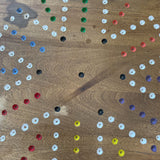 Antique Aggravation Game Table + Game Pieces w/Glass Ball Clawfeet