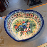 Polish Pottery Unikat Heart Bowl