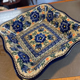 Polish Pottery Unikat Square Bowl