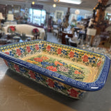 Polish Pottery Unikat Lg Rect. Baker