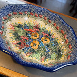 Polish Pottery Unikat Oval Dish or Baker