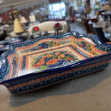 Polish Pottery Unikat Square Baker