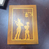 Vtg Marquetry Inlay Wood by R Muller