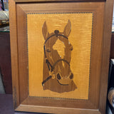 Inlay Wood Horse Head