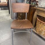 Contemporary Side Chair w Steel Frame & Molded Seat