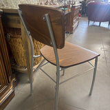 Contemporary Side Chair w Steel Frame & Molded Seat