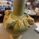 Celedon Glazed Thai Vase w Elephants