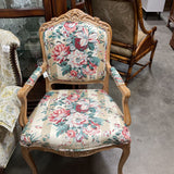Louix XV Style Floral Upholstered Chair