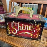 Vintage Hand Painted Shoe Shine Kit