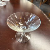 Vtg French Crystal Etched Set of 5 Tiny Glasses