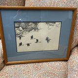 Signed Etching of Geese by James Aloise