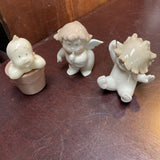 Set of 3 Nao by Lladro Porcelain Playful Cherubs