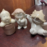 Set of 3 Nao by Lladro Porcelain Playful Cherubs