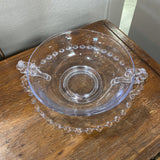 Imperical Candlewick Glass Soup Bowl w/Saucer