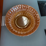 Fire King Peach Luster Swirl Serving Bowl