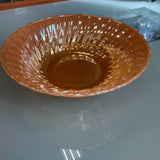 Fire King Peach Luster Swirl Serving Bowl