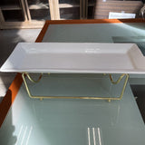 St John Rectangular Rim Platter w/Stand