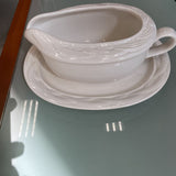 Pfaltzgraff Acadia White Gravy Boat w/Plate