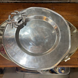 Large Crab Pewter Serving Tray