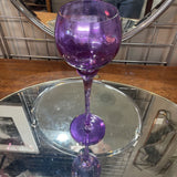 Tall Purple Glass Goblets/Candle Votive