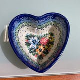 Polish Pottery Unikat Heart Ramakin