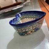 Polish Pottery Unikat Heart Ramakin