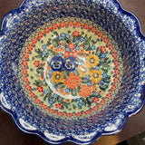 Polish Pottery Unikat Scalloped Bowl