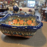 Polish Pottery Unikat Small Square Baker