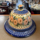 Polish Pottery Unikat Cov'd Cheese Dish
