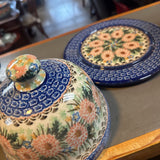 Polish Pottery Unikat Cov'd Cheese Dish