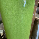 Tall Fleur-de-Lis Crackle Glaze Vase/Lidded Jar