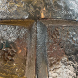 Silver Textured Vase w/Face