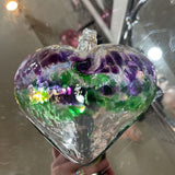 Hanging Blown Glass Heart