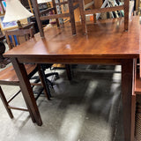5 pc Set -Counter Height Wooden Table w/4 Stools