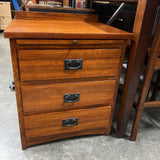 Kimbal Wooden Mission Style Nightstand w/Cedar Lined 3 Drawers.