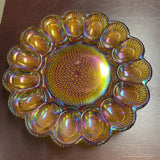 Vintage Indiana Carnival Glass Deviled Egg Platter