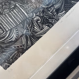 Signed/Numbered Linocut "LaCalenda" by Dario Castillejos