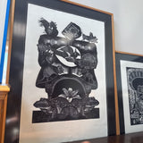Signed/Numbered Linocut "Serenato Cueraya" by E. Robledo