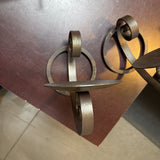 Metal Pillar Candle Wall Sconce - Set of 2