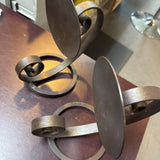 Metal Pillar Candle Wall Sconce - Set of 2