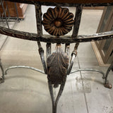 Half Moon Glass & Metal Side/Entry Table