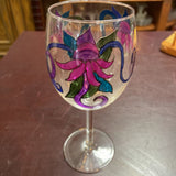 Painted Wine Glass