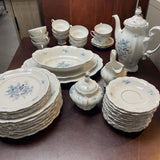 Blue Garland China Set by Haviland (Incomplete)