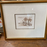 Sepia-Toned Landscape Signed by A Brudieux