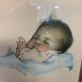 Vintage Framed Baby Sleeping