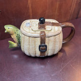 Vintage Ceramic Fish Basket Teapot