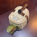 Vintage Ceramic Fish Basket Teapot