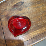 Glass Heart Paperweight